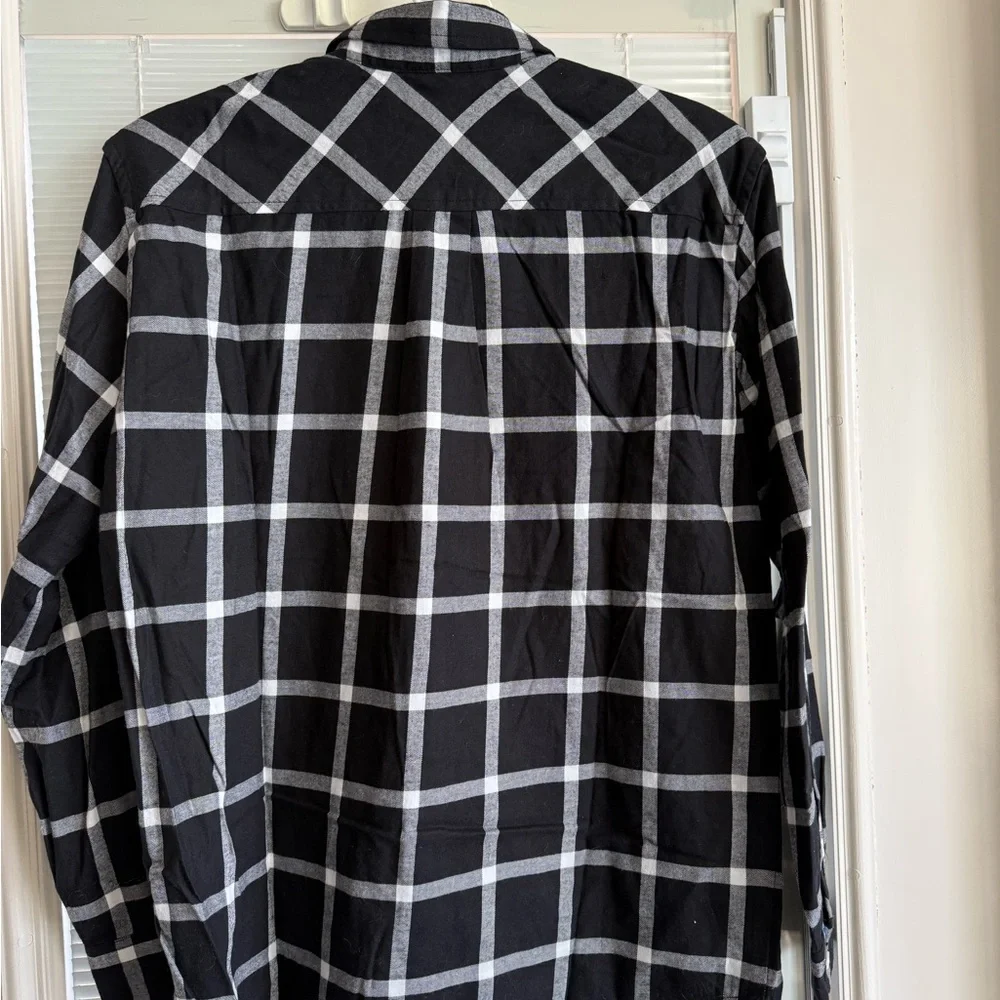 J. Crew Black and White Plaid Button-Down Shirt - Picture 2 of 6